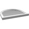 Ekena Millwork Round Top Surface Mount PVC Gable Vent: Functional, w/ 2"W x 2"P Brickmould Sill Frame, 26"W x 24"H GVPRT26X2403SF - alternate 5
